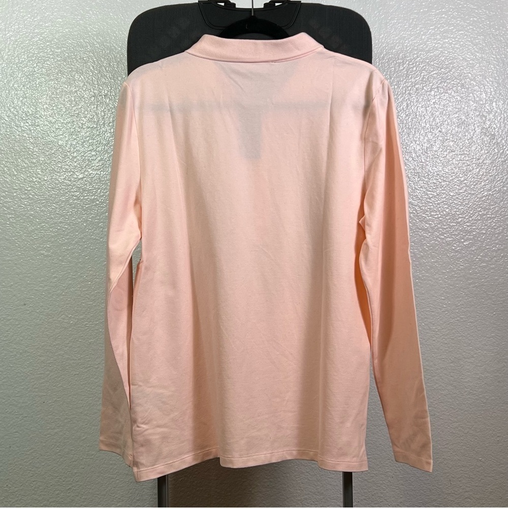 Tommy Hilfiger Women’s Pink Long Sleeve Polo Top Size XL - Picture 7 of 12